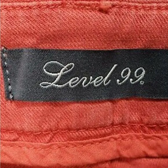 NWT Anthropologie Level 99 Lily Skinny Straight Tencel Jeans Rust