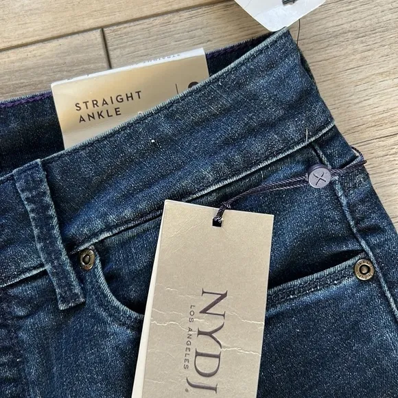 NYDJ Marilyn straight leg ankle jeans size 2 nwt