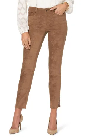 NYDJ Womens Faux Suede Skinny Ankle Jeans MFSKLA8003