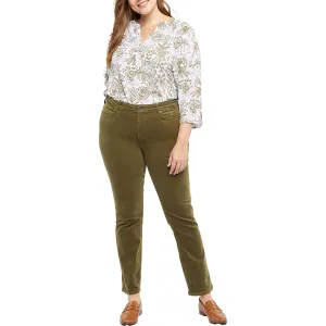 NYDJ Womens Plus Sheri Slim Tummy Slimming Corduroy Skinny Pants