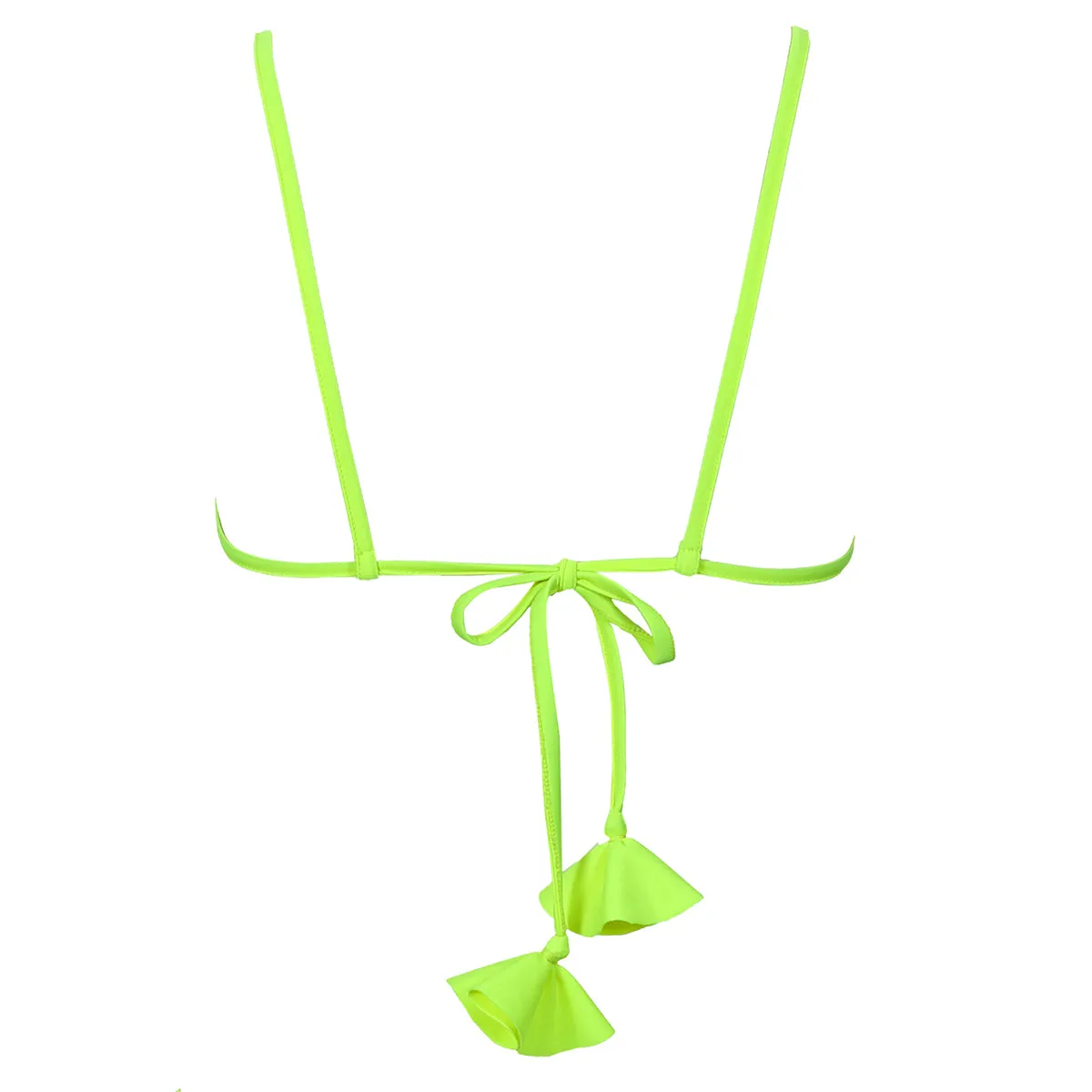 NYX MICRO BIKINI TOP - Candy Stripe / Neon Yellow