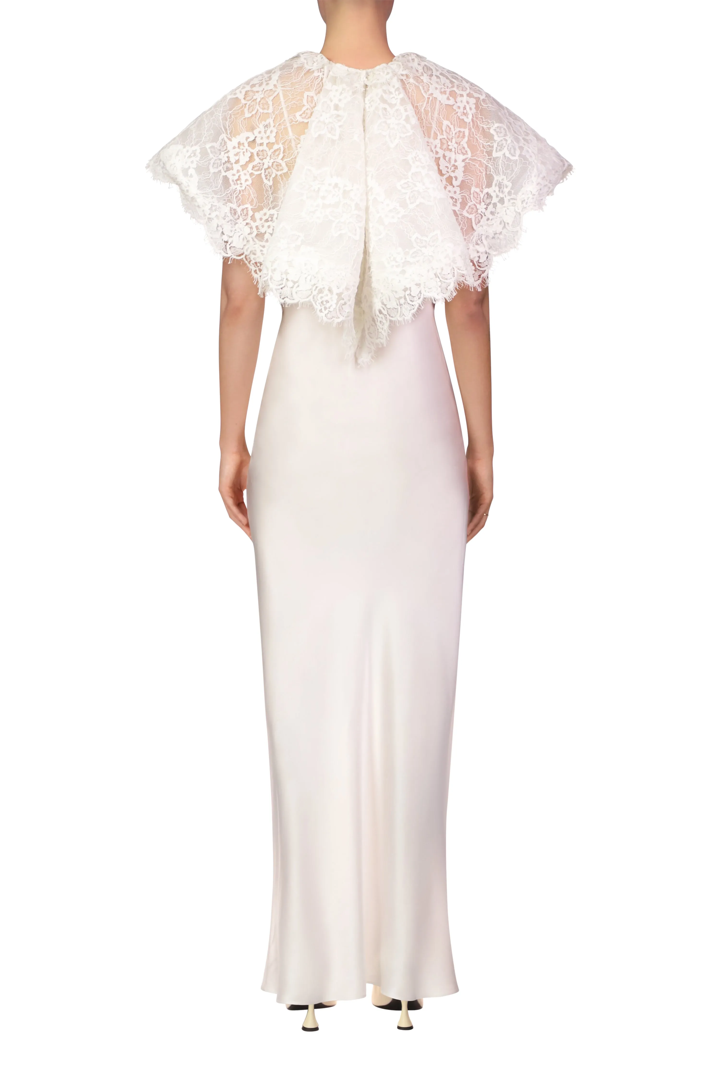 Off White Corded Lace Collar