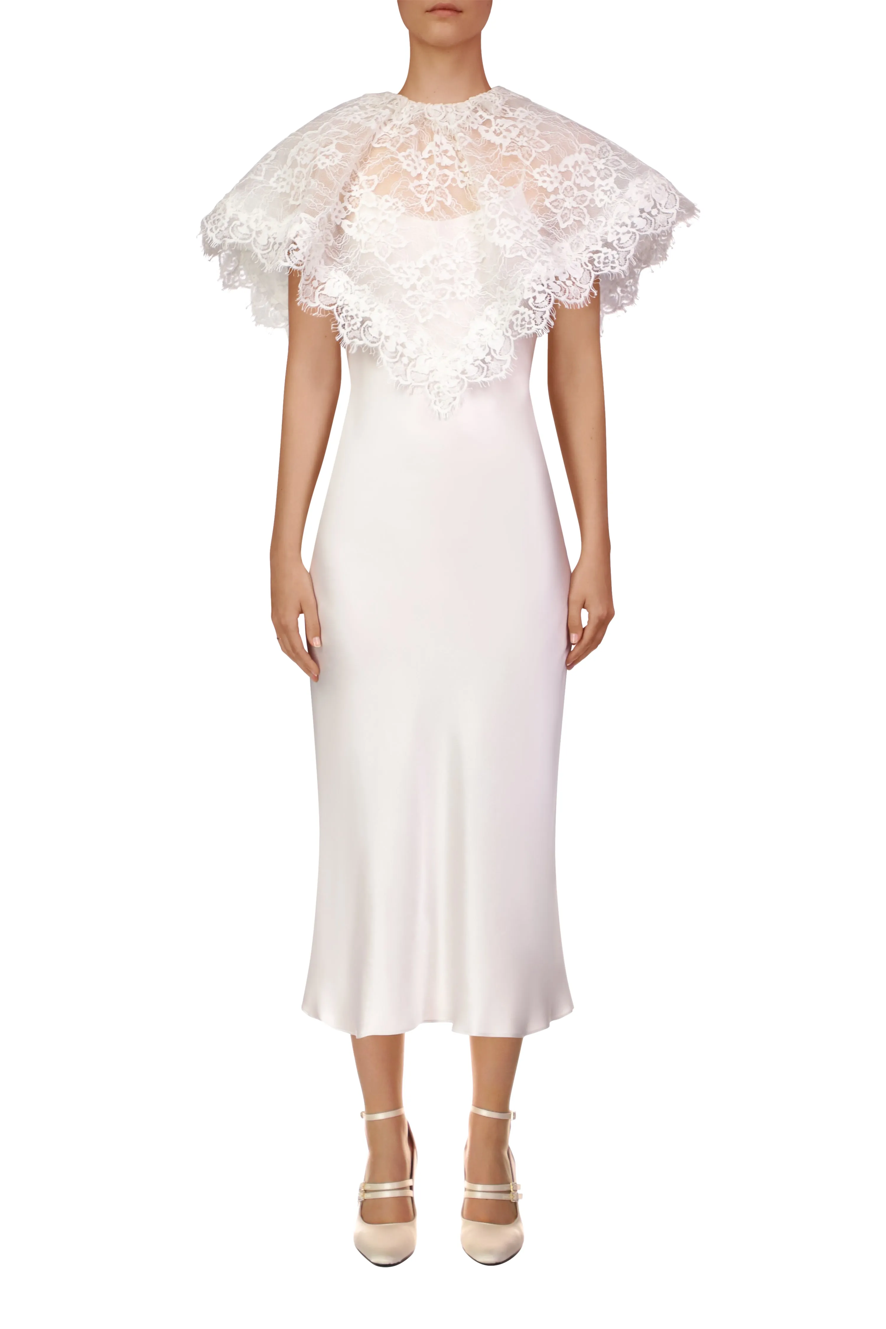 Off White Corded Lace Collar