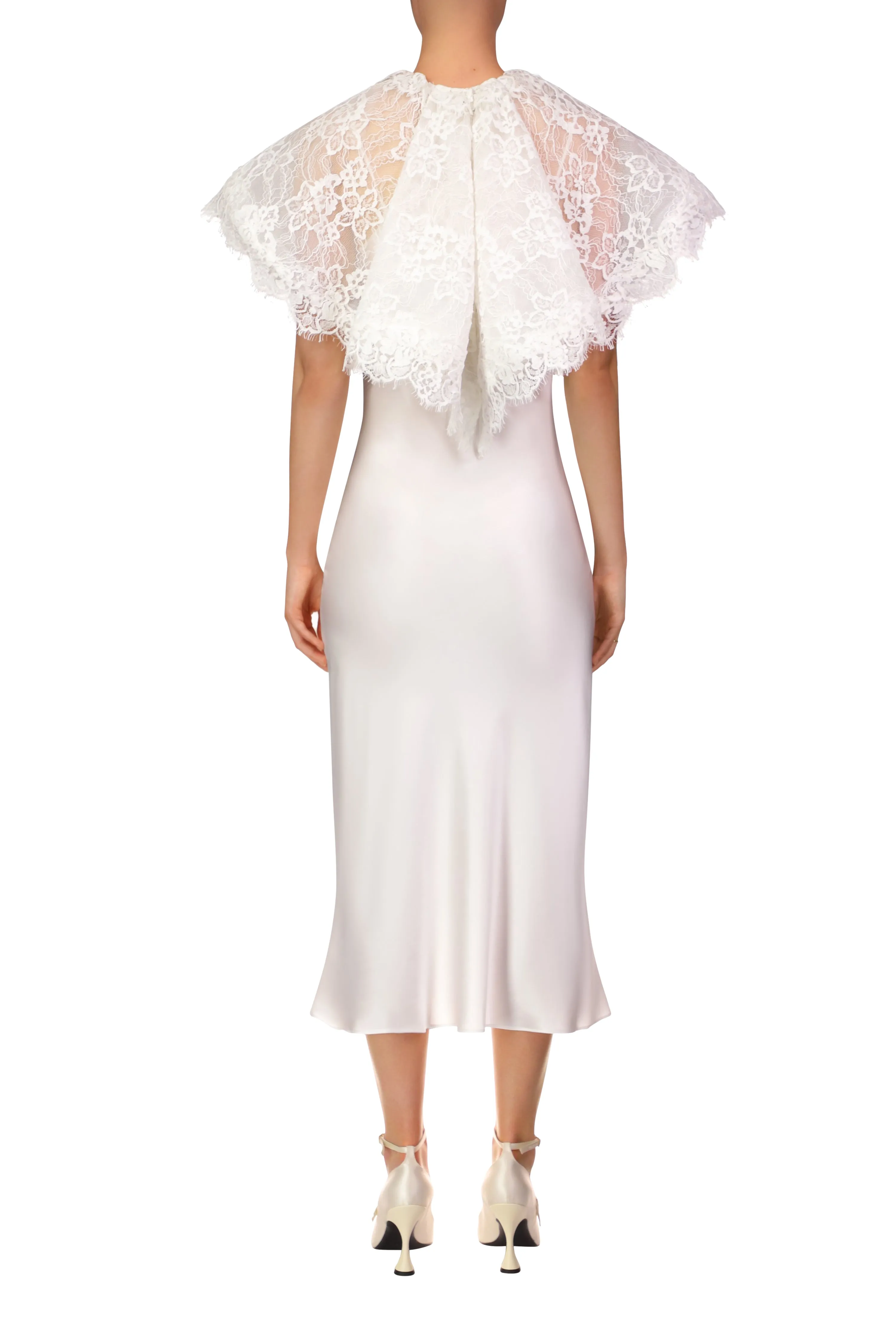 Off White Corded Lace Collar