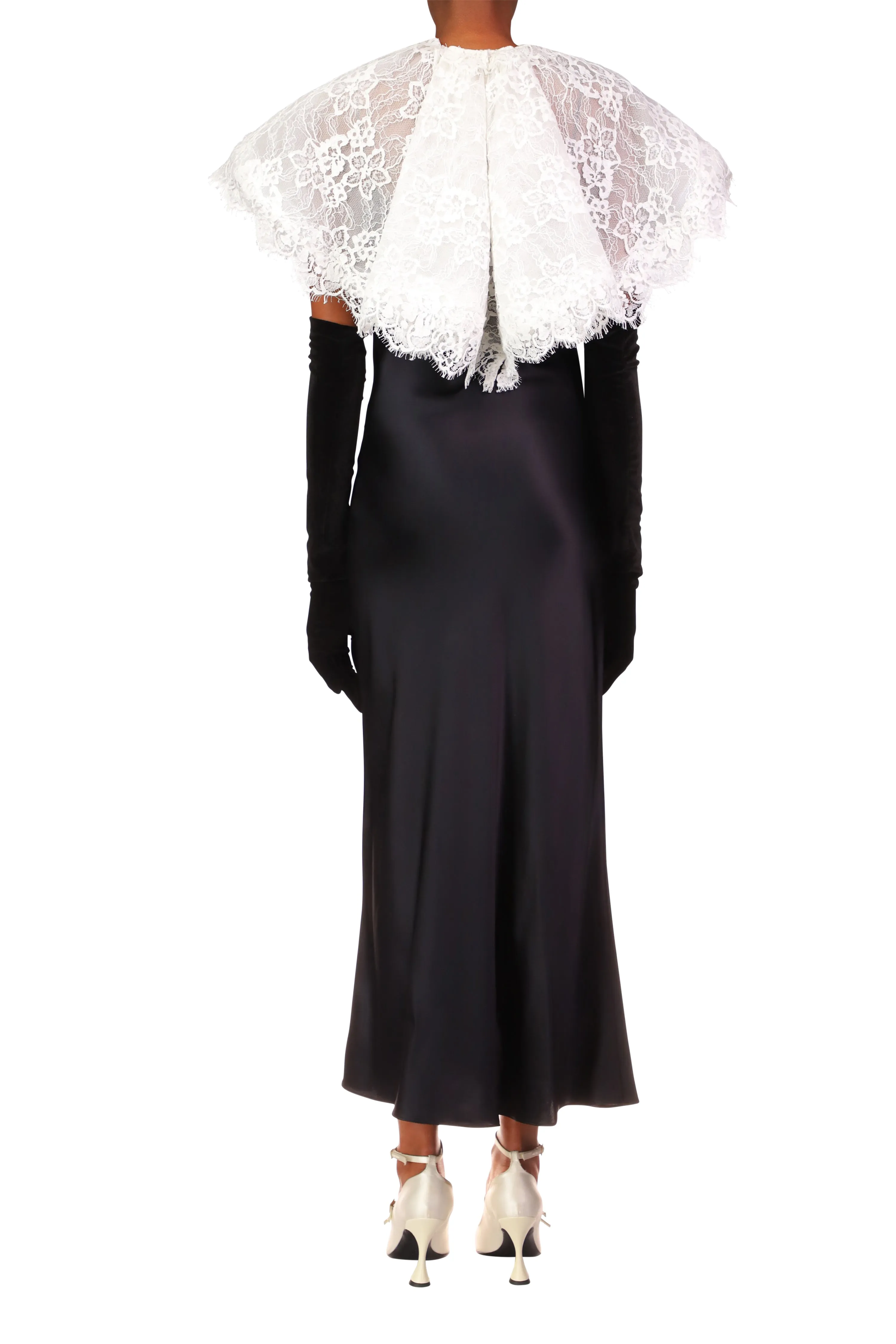 Off White Corded Lace Collar