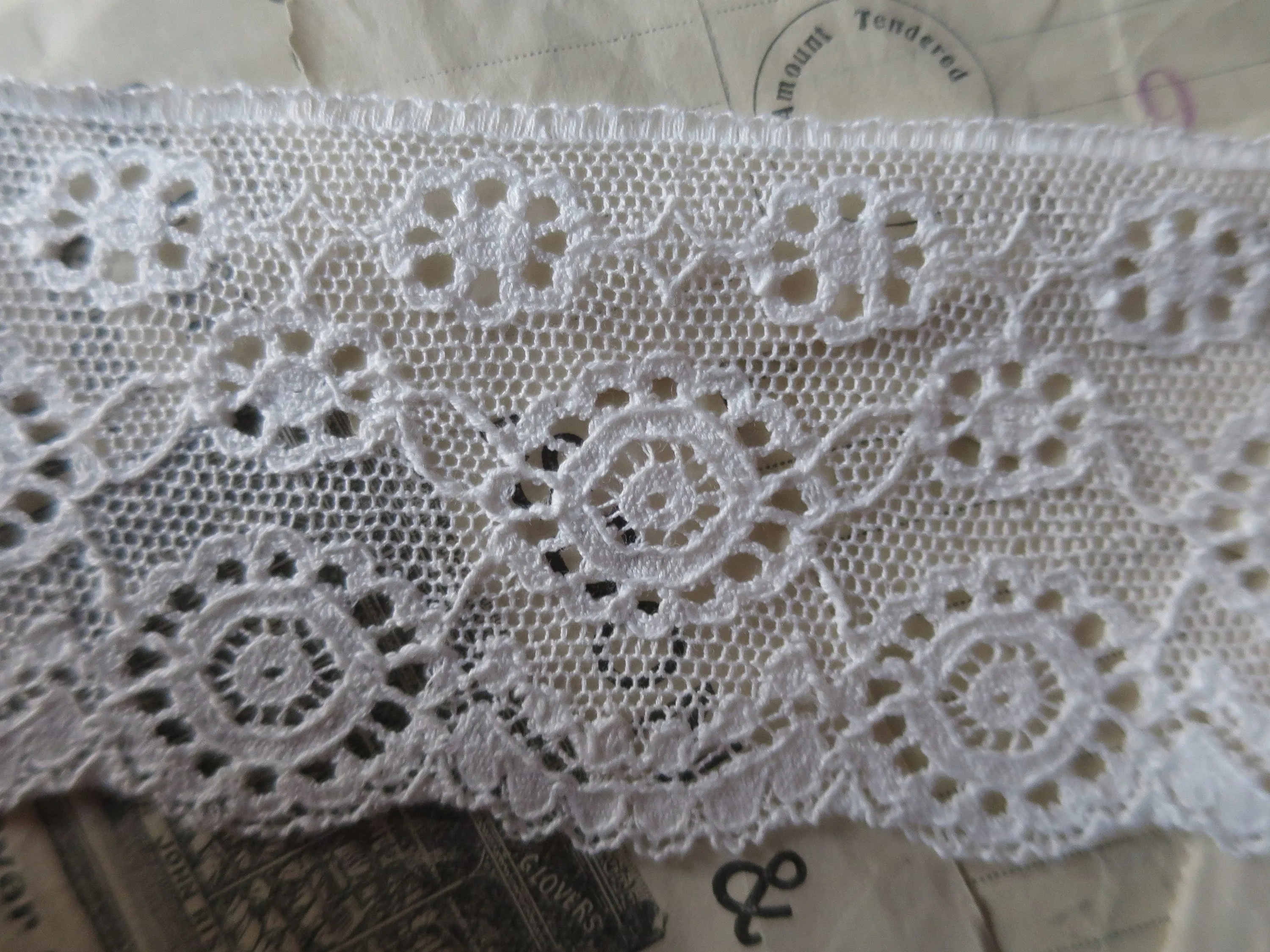 Off White English Nottingham Lace- Broderie Anglaise- 5.5 cm