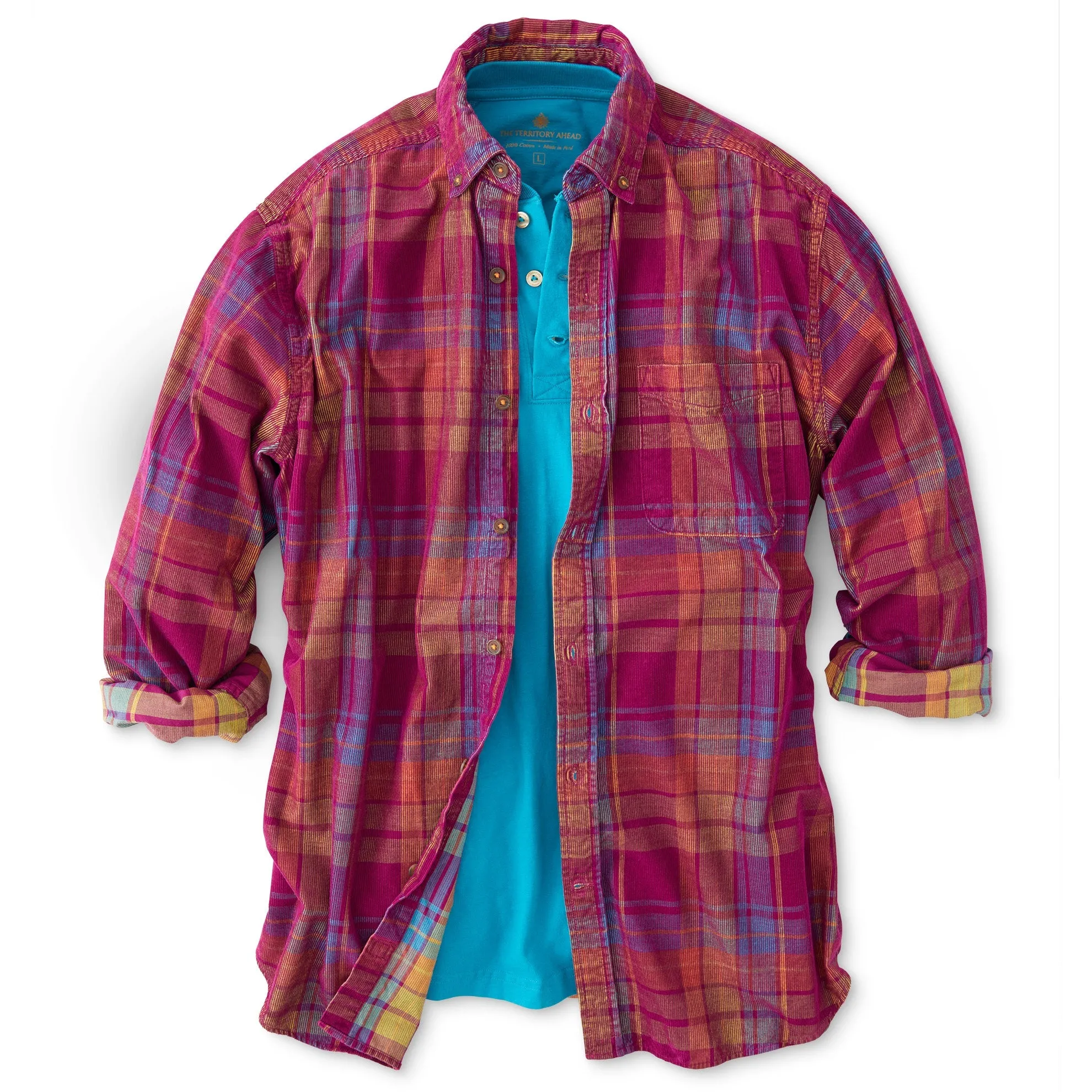 Old Steamboat Plaid Corduroy Shirt
