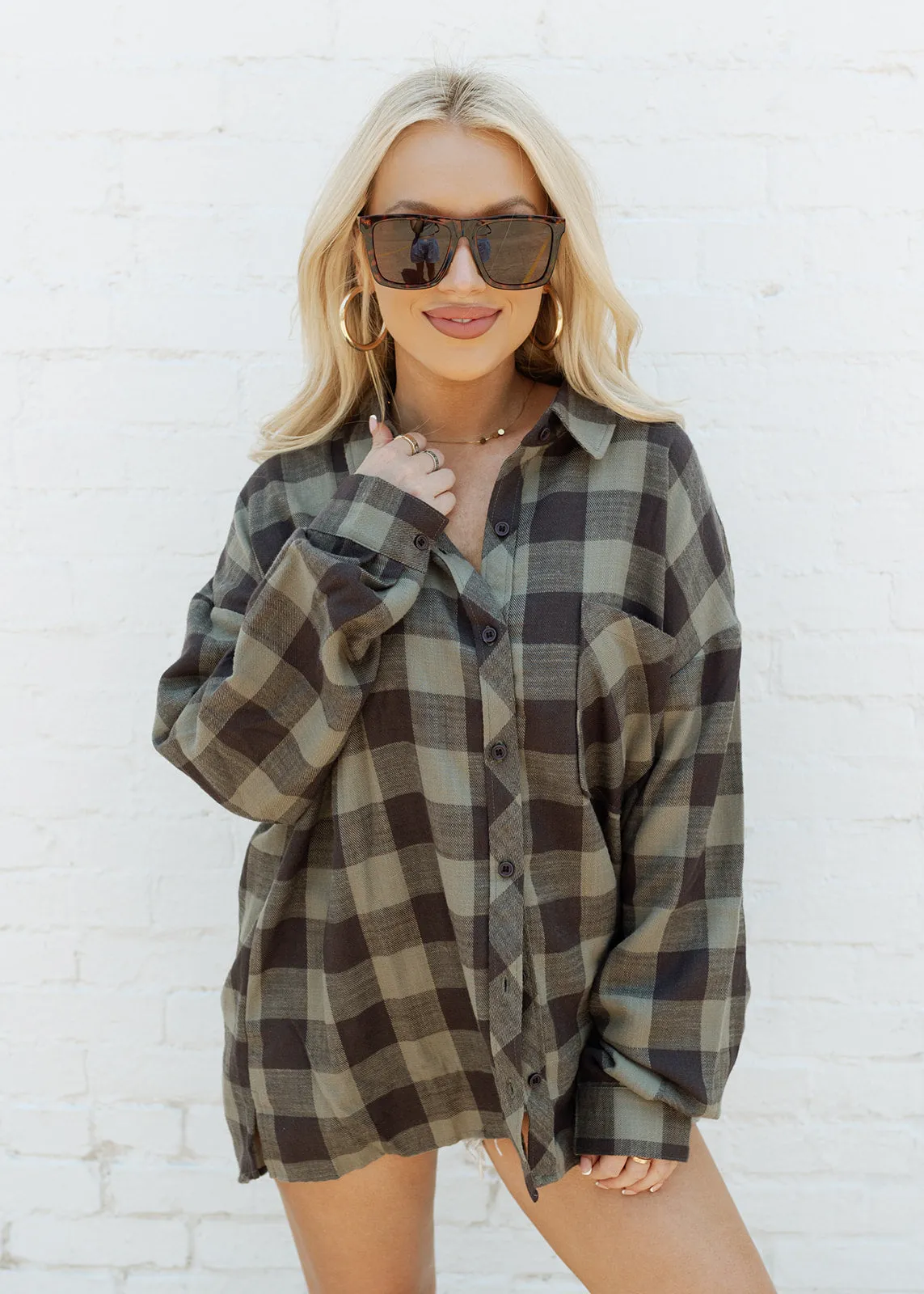 Olive & Black Checkered Comfort Flannel