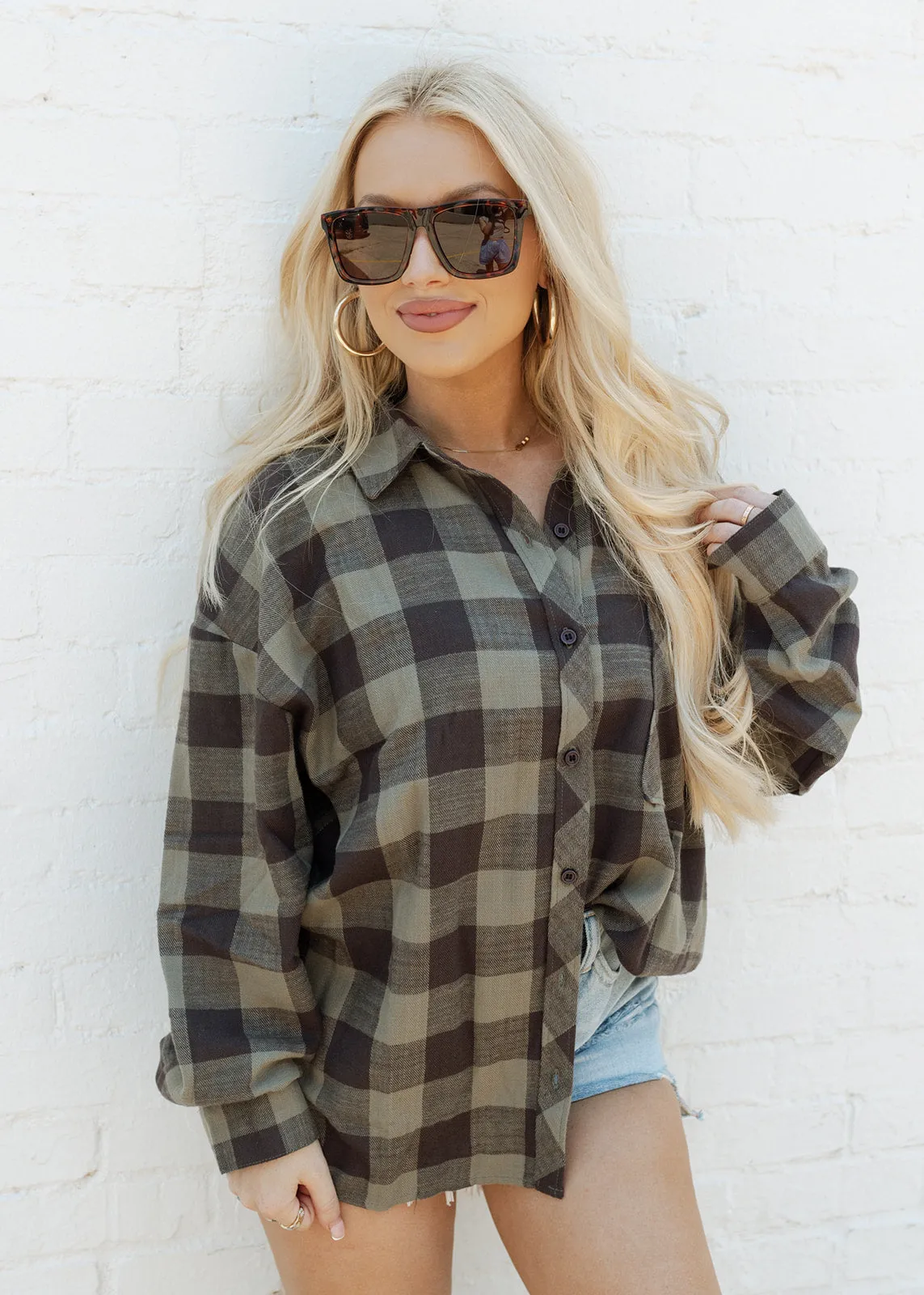 Olive & Black Checkered Comfort Flannel