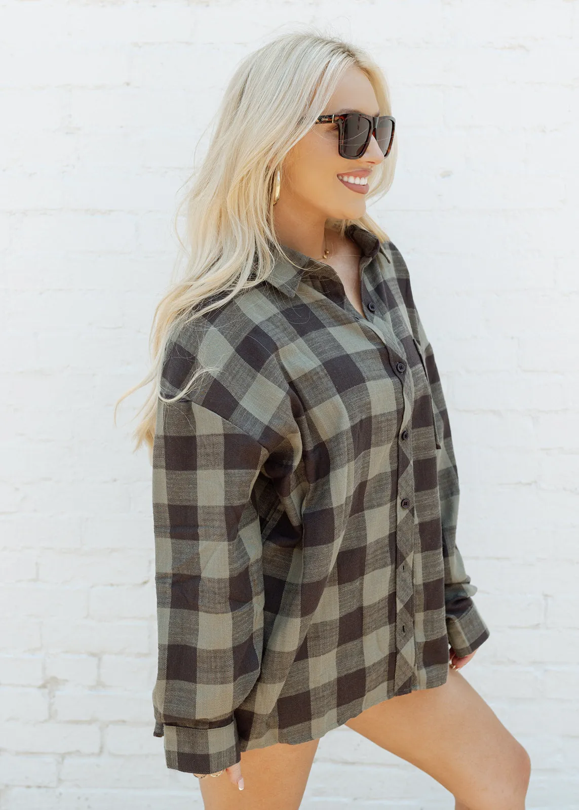 Olive & Black Checkered Comfort Flannel