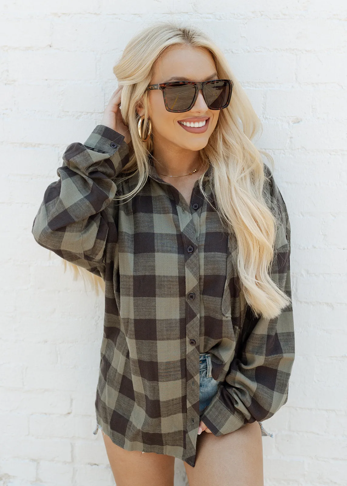 Olive & Black Checkered Comfort Flannel