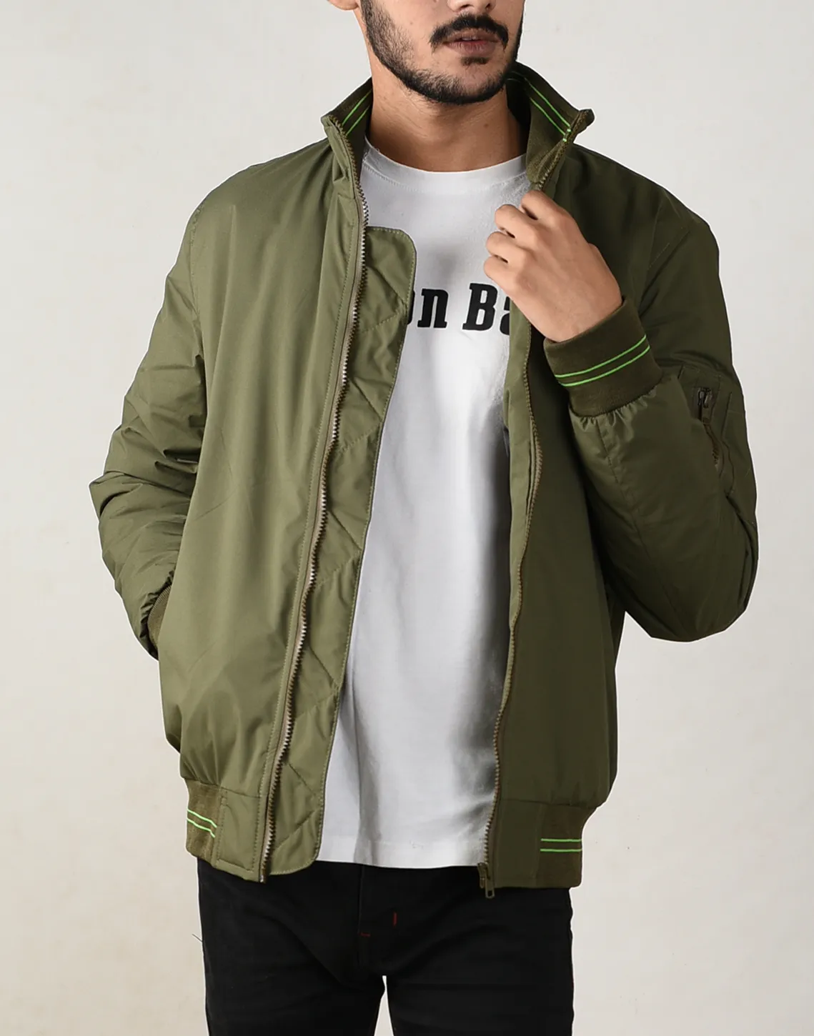 Olive Grove Bomber Jacket