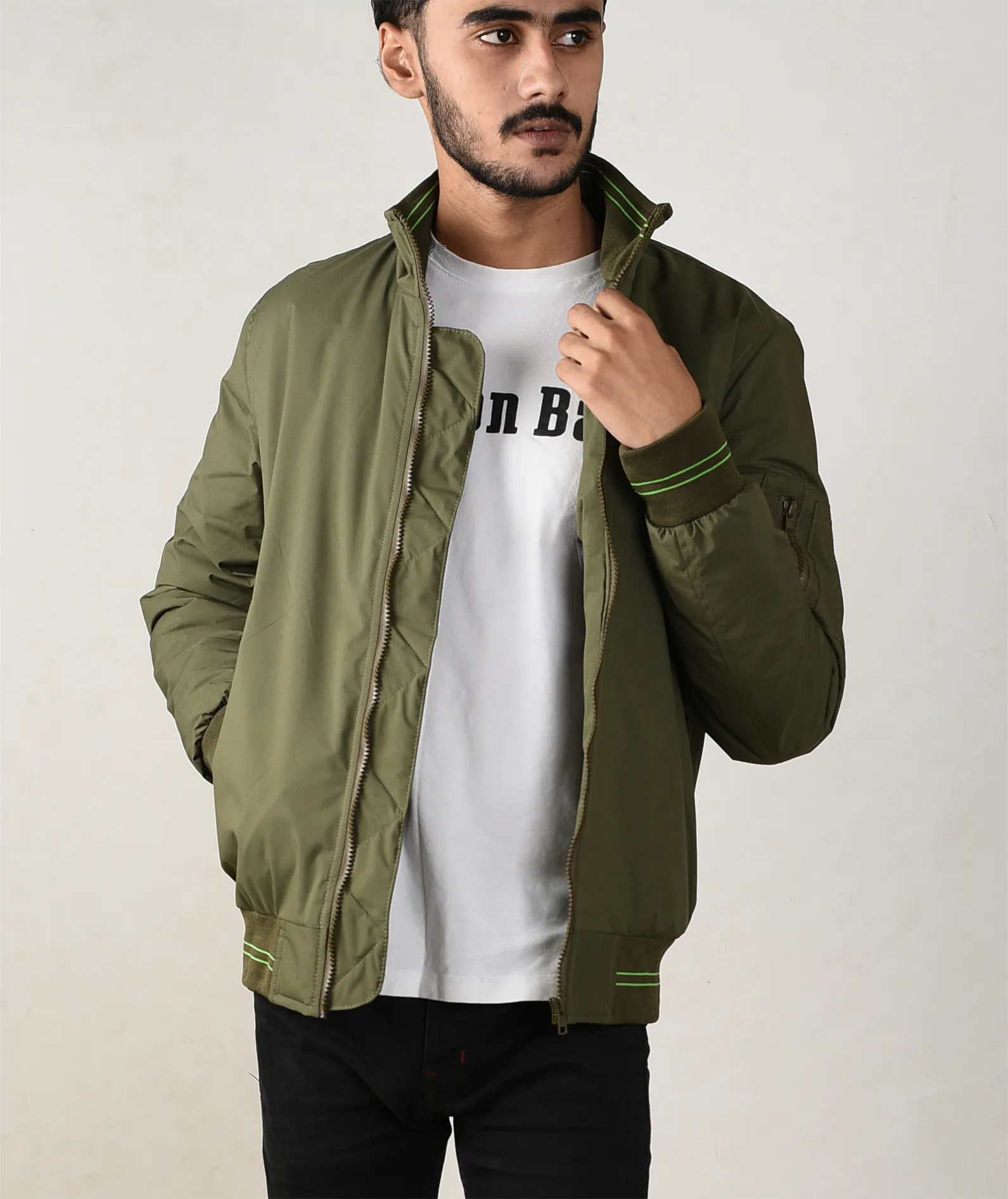 Olive Grove Bomber Jacket