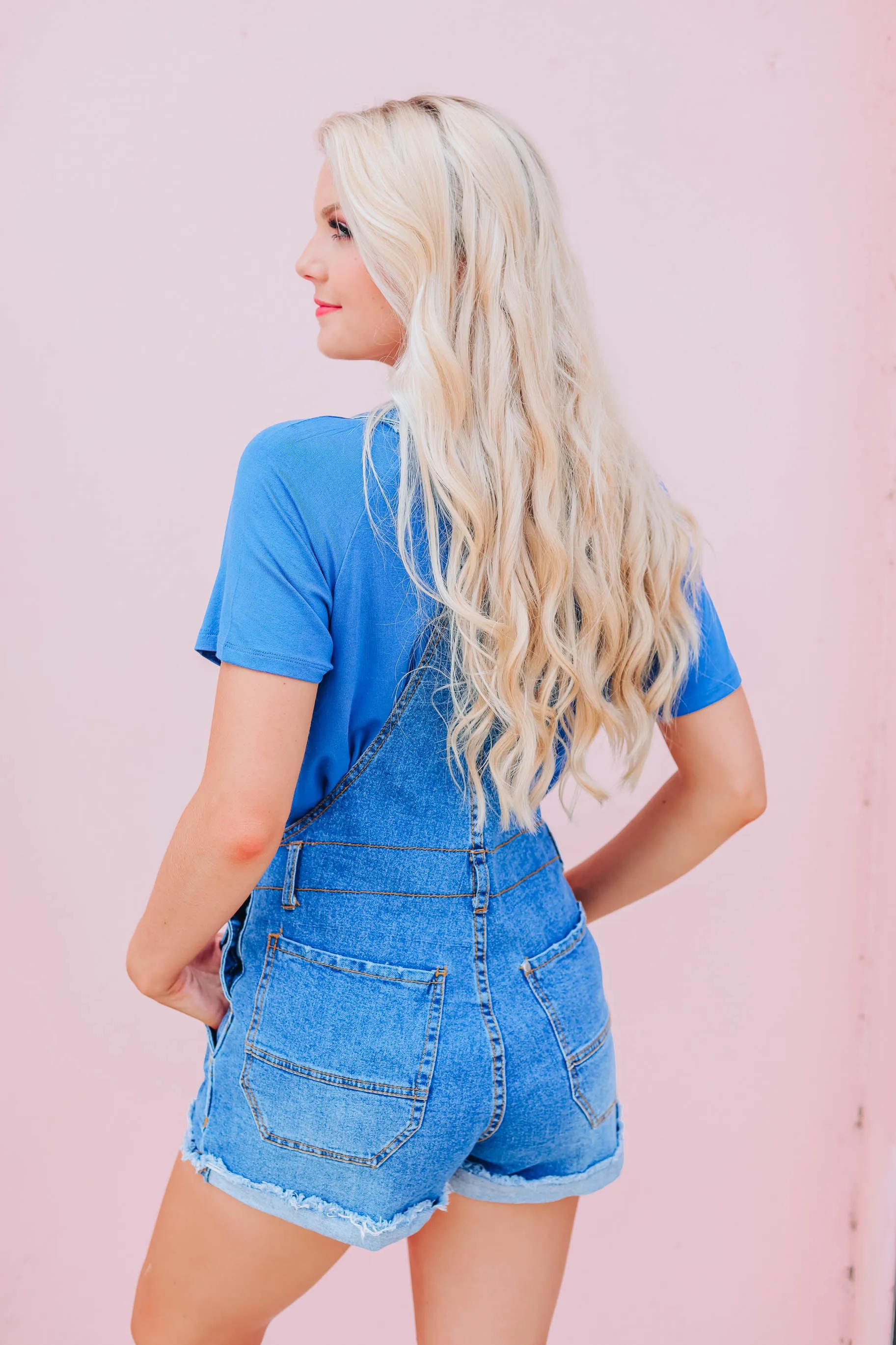 Olivia Denim Overall Shorts