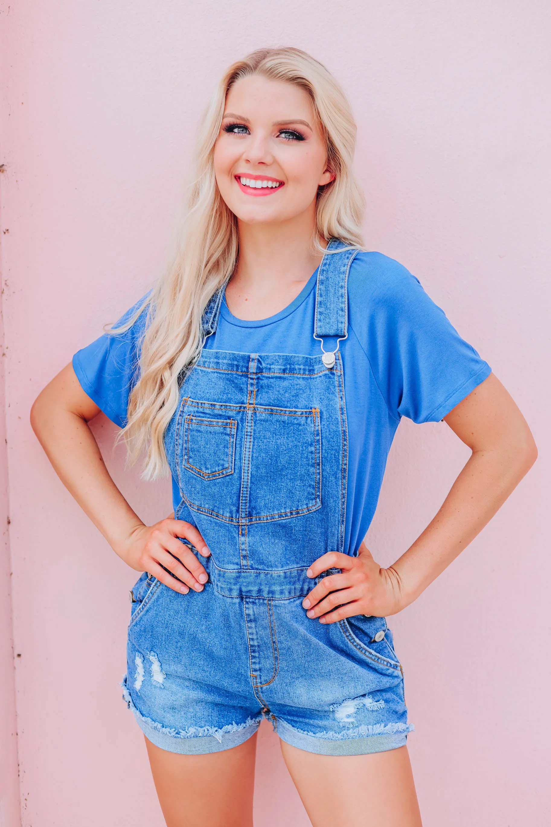 Olivia Denim Overall Shorts
