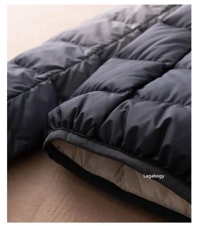 Ombre Hooded Puffer Jacket - Gradient Winter Warmth Down Plus Sizes Jacket