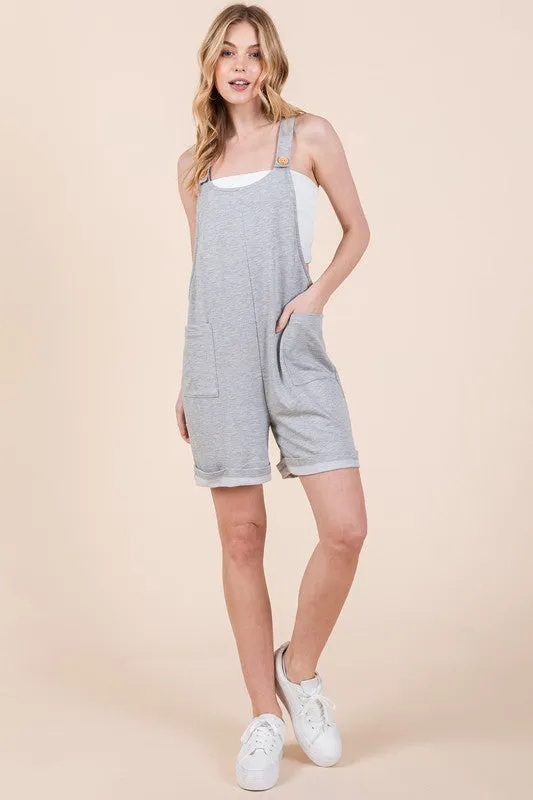Orange Farm Clothing French Terry Short Overalls with Pockets