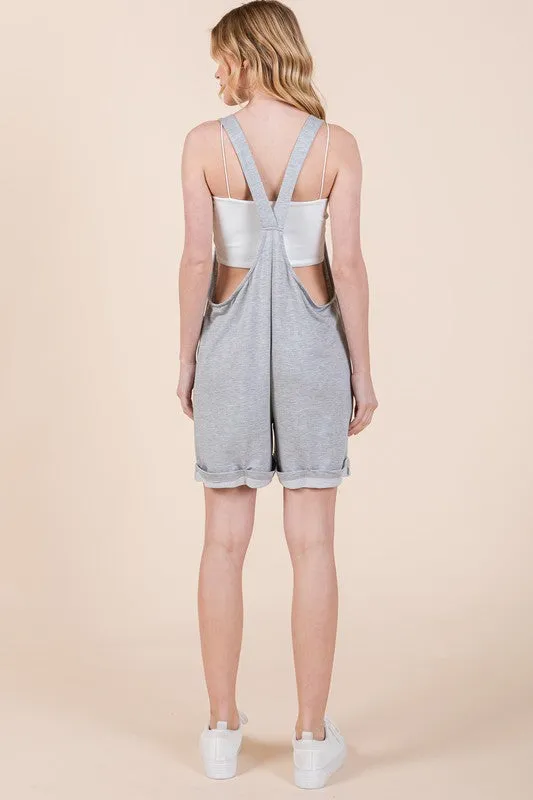 Orange Farm Clothing French Terry Short Overalls with Pockets