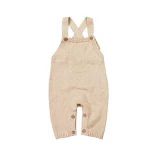 Organic Cotton Knitted Baby Overalls