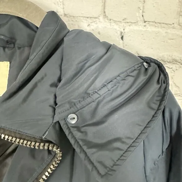 Orolay Womens Thickened Quilted Down Puffer Jacket Coat Navy Size M Full Zip