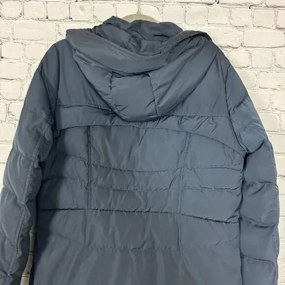 Orolay Womens Thickened Quilted Down Puffer Jacket Coat Navy Size M Full Zip