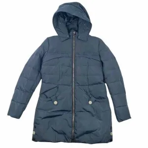 Orolay Womens Thickened Quilted Down Puffer Jacket Coat Navy Size M Full Zip