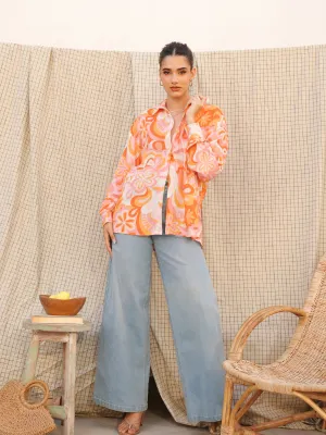 Over Sized Printed Shirt