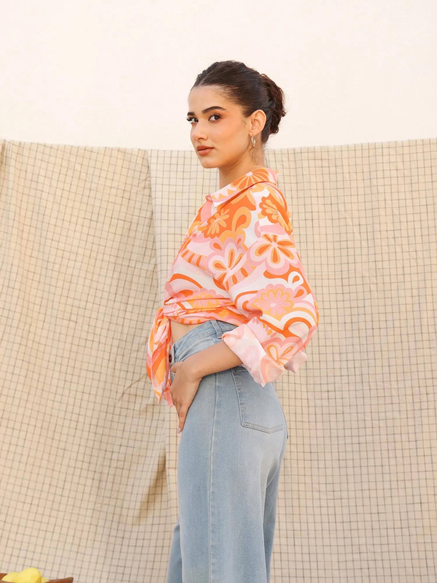 Over Sized Printed Shirt