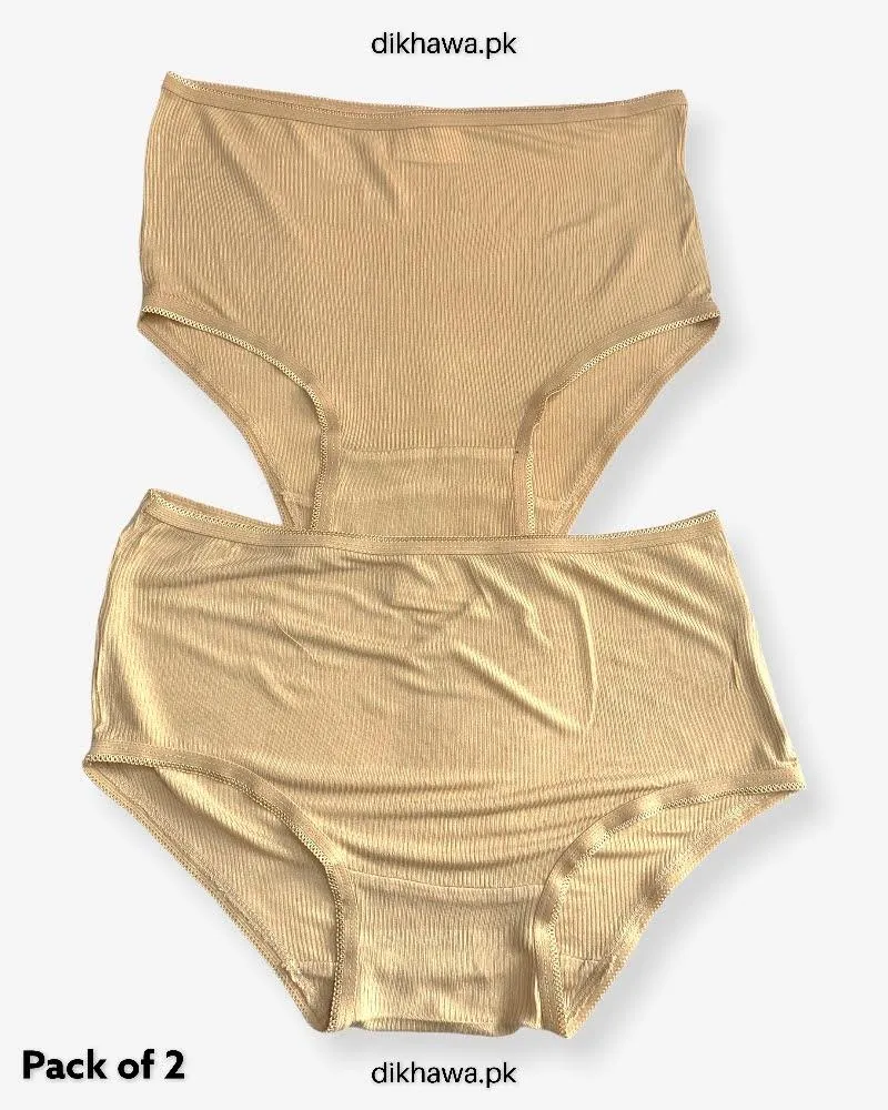 Pack of 2 Imported Stocklot Branded Cotton Panty Stretchable Cotton Lace Panty 2021