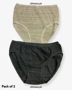 Pack of 2 Imported Stocklot Branded Cotton Panty Stretchable Cotton Lace Panty 2021