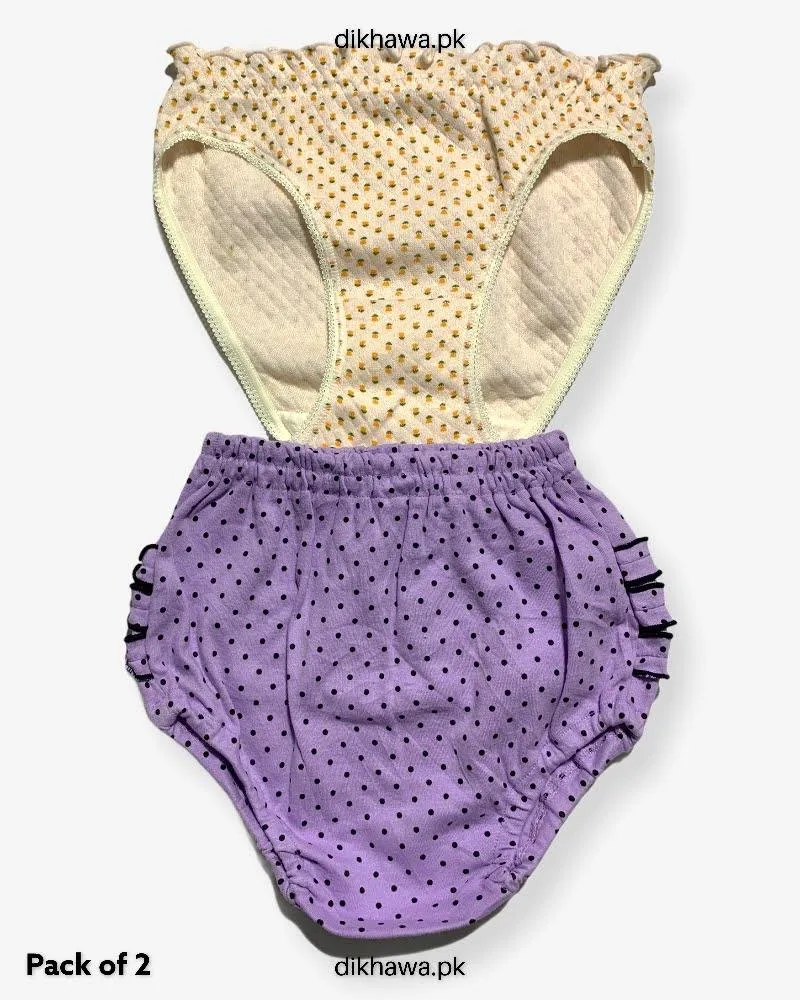 Pack of 2 Imported Stocklot Branded Cotton Panty Stretchable Cotton Lace Panty 2021