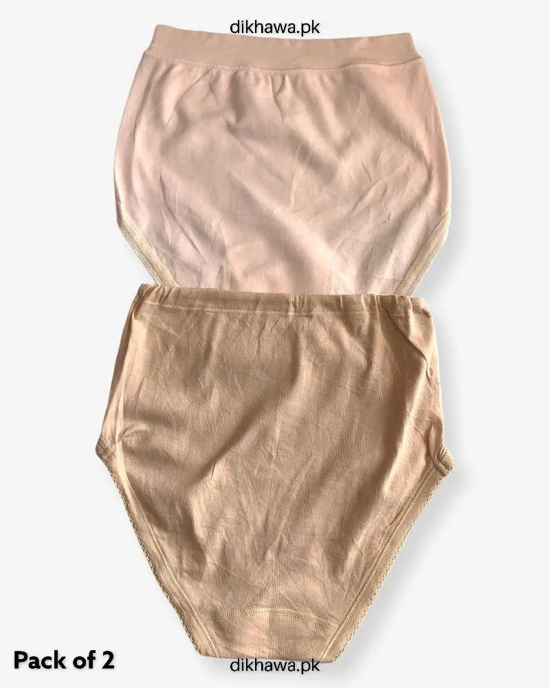 Pack of 2 Imported Stocklot Branded Cotton Panty Stretchable Cotton Lace Panty 2021
