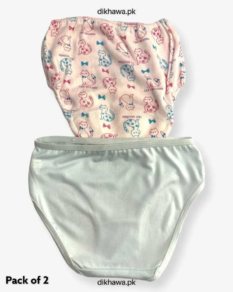 Pack of 2 Imported Stocklot Branded Cotton Panty Stretchable Cotton Lace Panty 2021