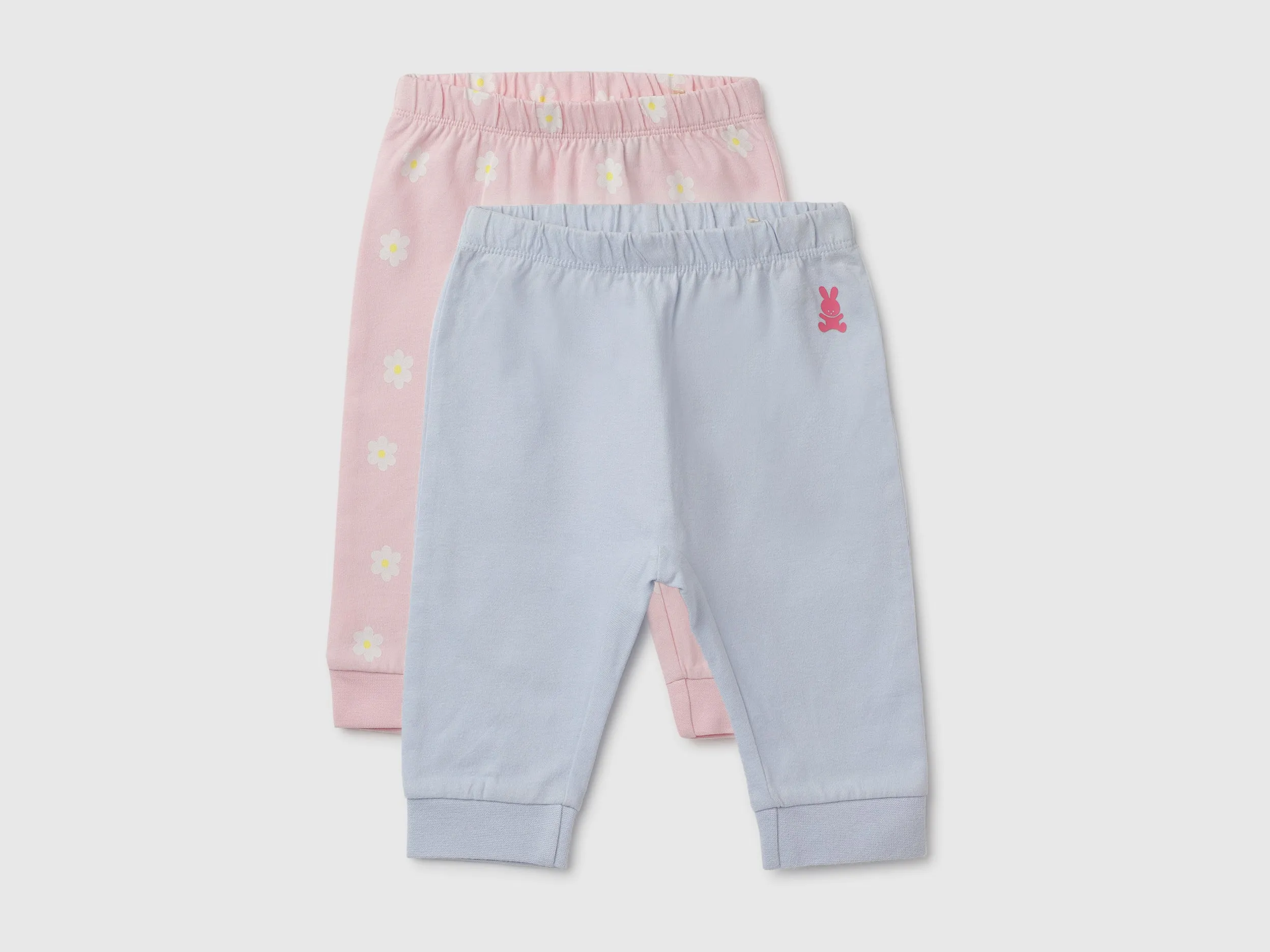 Pack of 2 Printed and Solid Regular Fit Baby Joggers