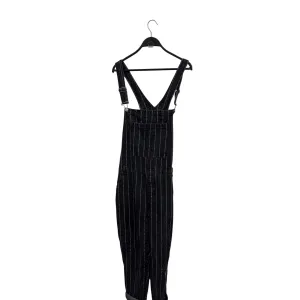 PacSun Black & White Pinstripe Overalls Size 32 Adjustable Straps Front & Back Pockets Relaxed Fit