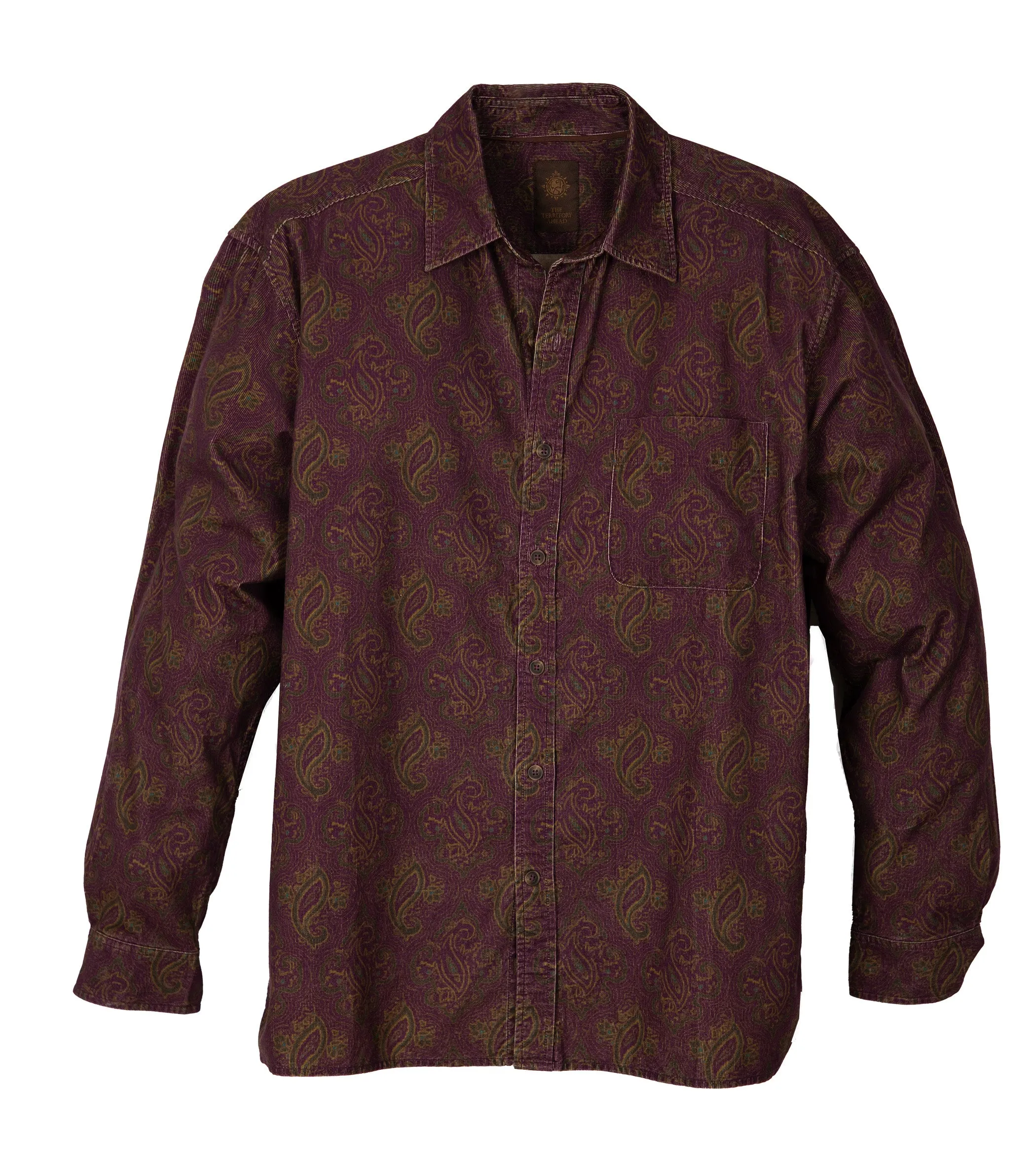 Paisley Print Fine-Wale Corduroy Shirt