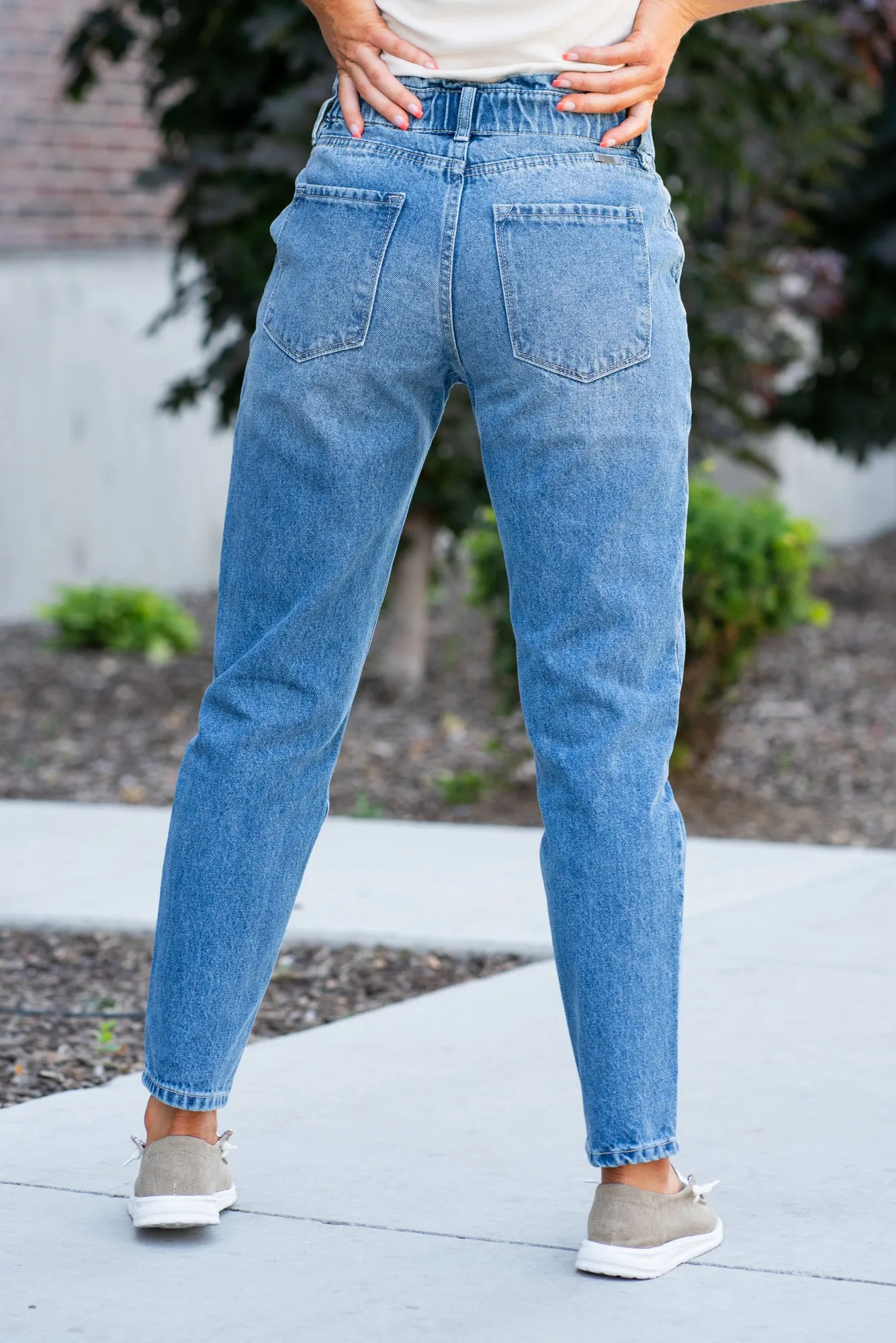 Paper Bag Waist High Rise Mom Fit