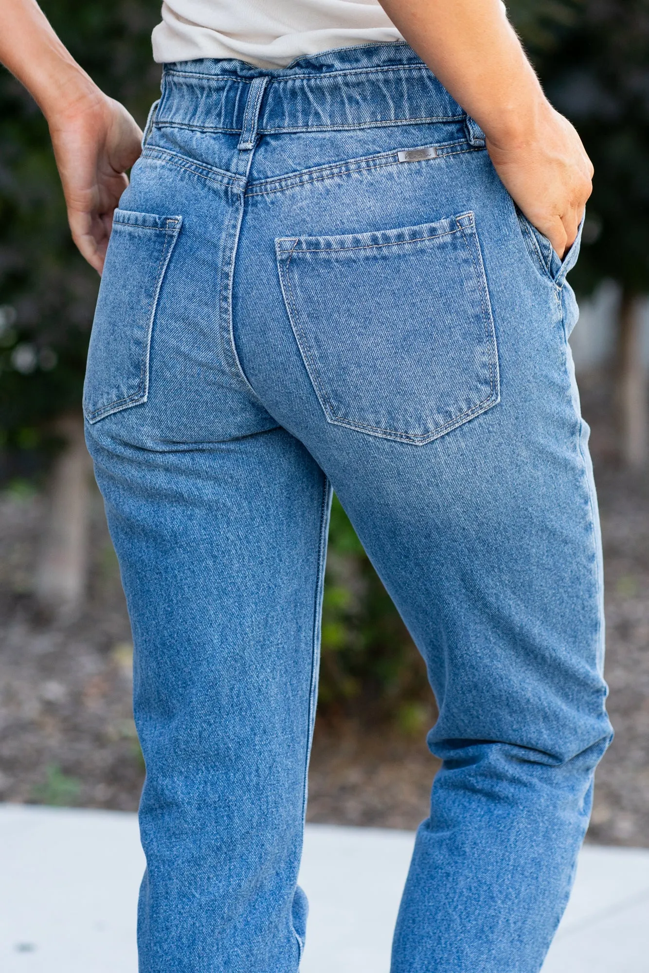 Paper Bag Waist High Rise Mom Fit