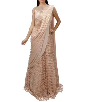 Peach lehenga set