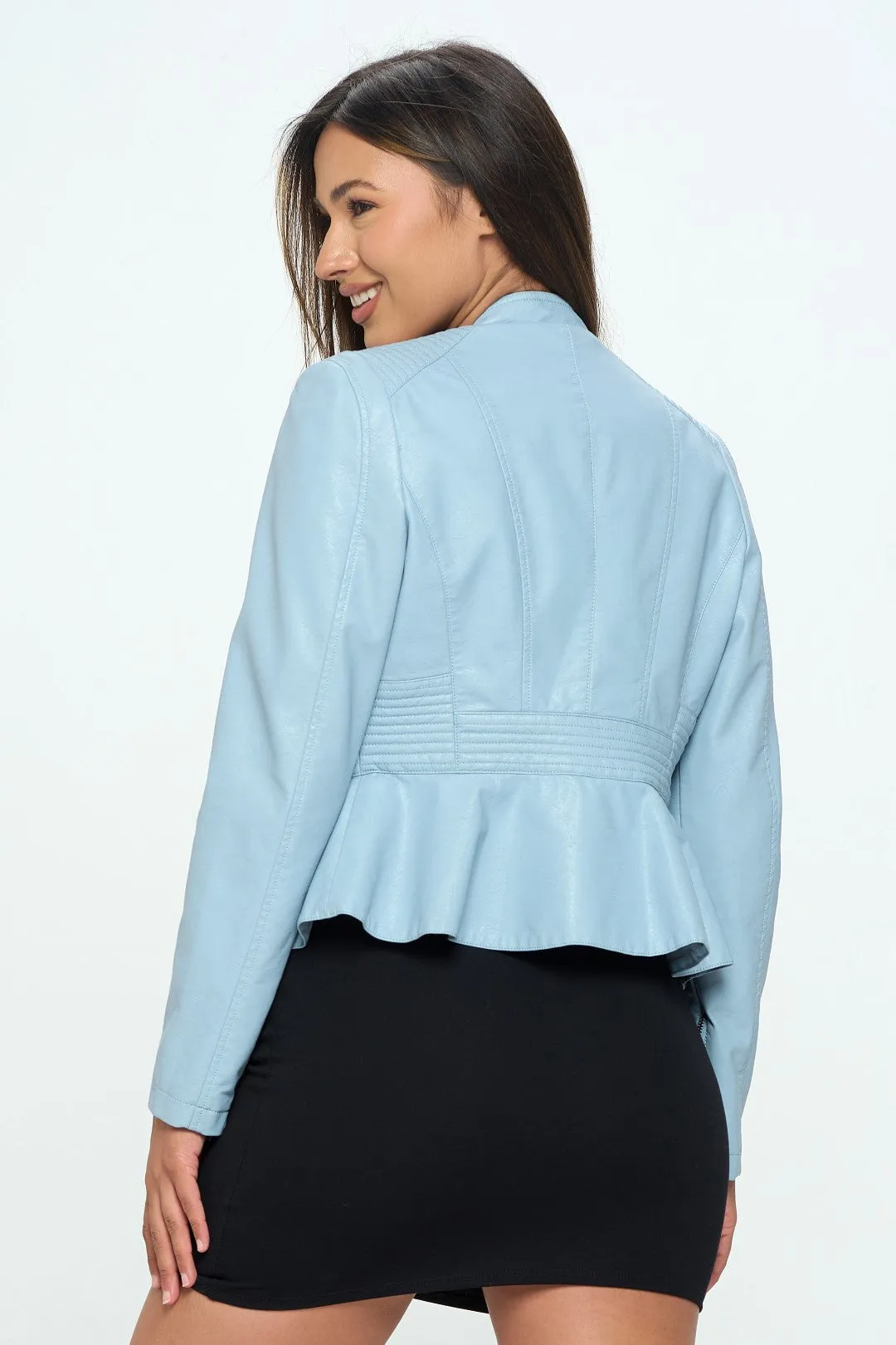 Peplum Jacket - Blue