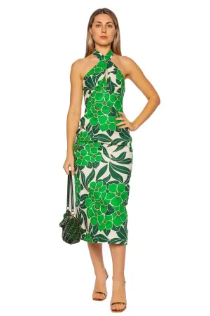Perla Linen Halter Midi Dress