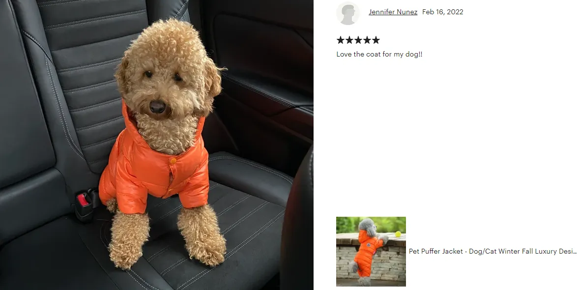 Pet Puffer Jacket - Luxury Warm Winter Snowsuit