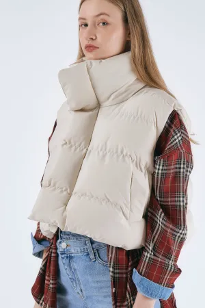 Phoebe Cropped Puffer Vest
