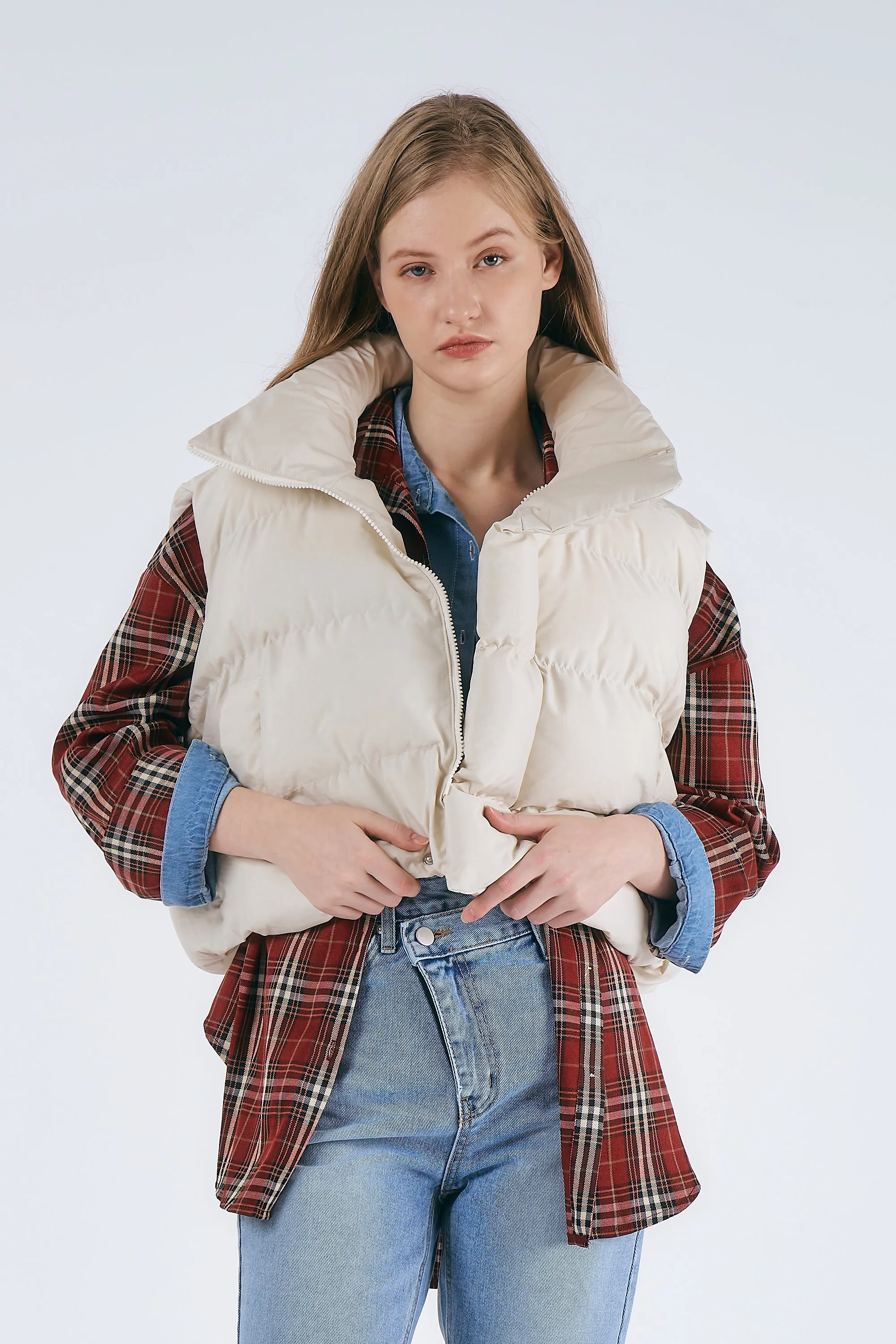 Phoebe Cropped Puffer Vest