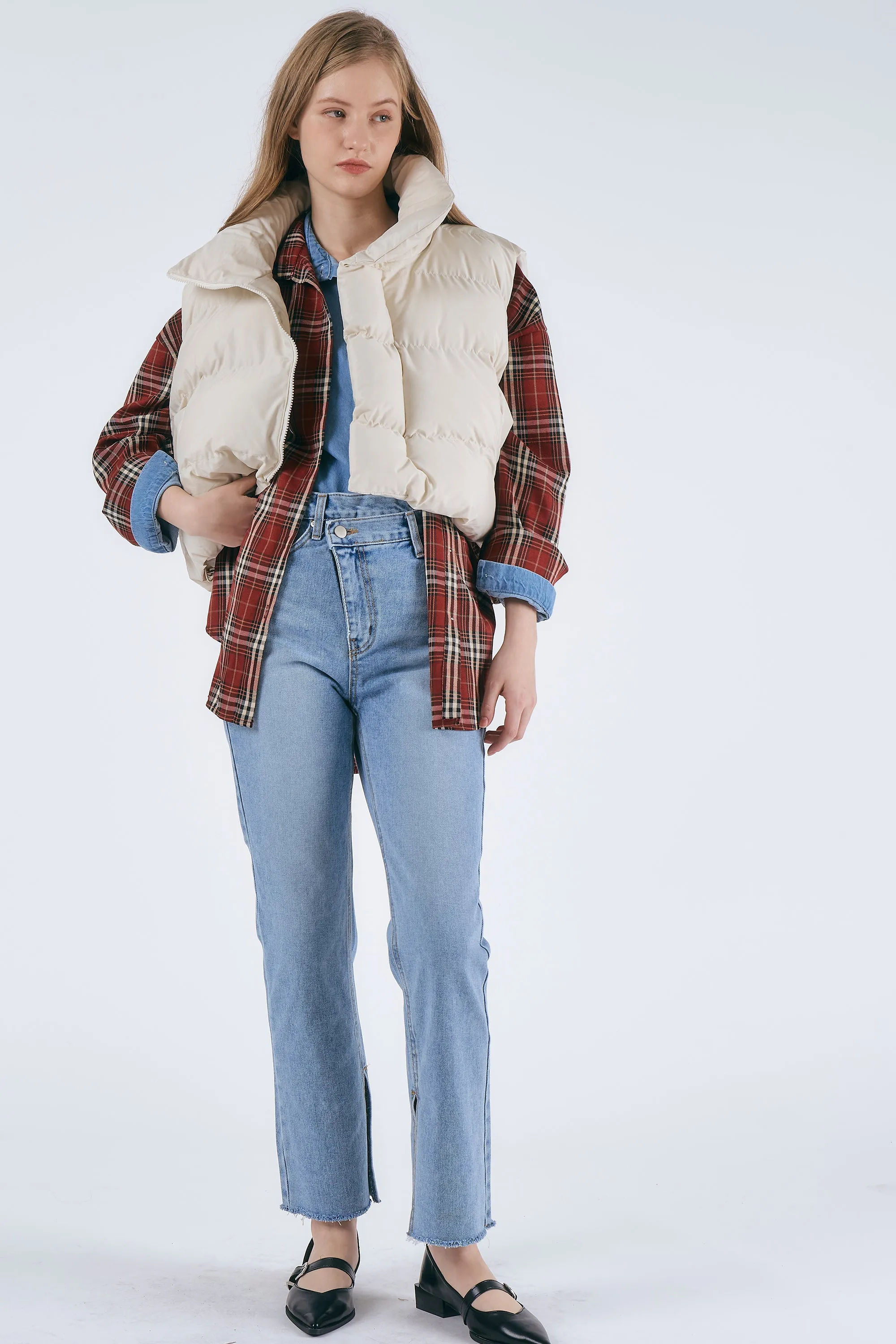 Phoebe Cropped Puffer Vest