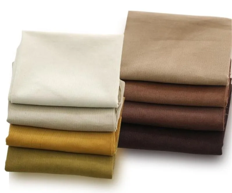 Pinwale Cotton Corduroy, Ivory, Beige, Brown, Mustard, Olive Green Fine Wale Cotton Corduroy Fabric By the Yard Quality Korean Fabric /80356