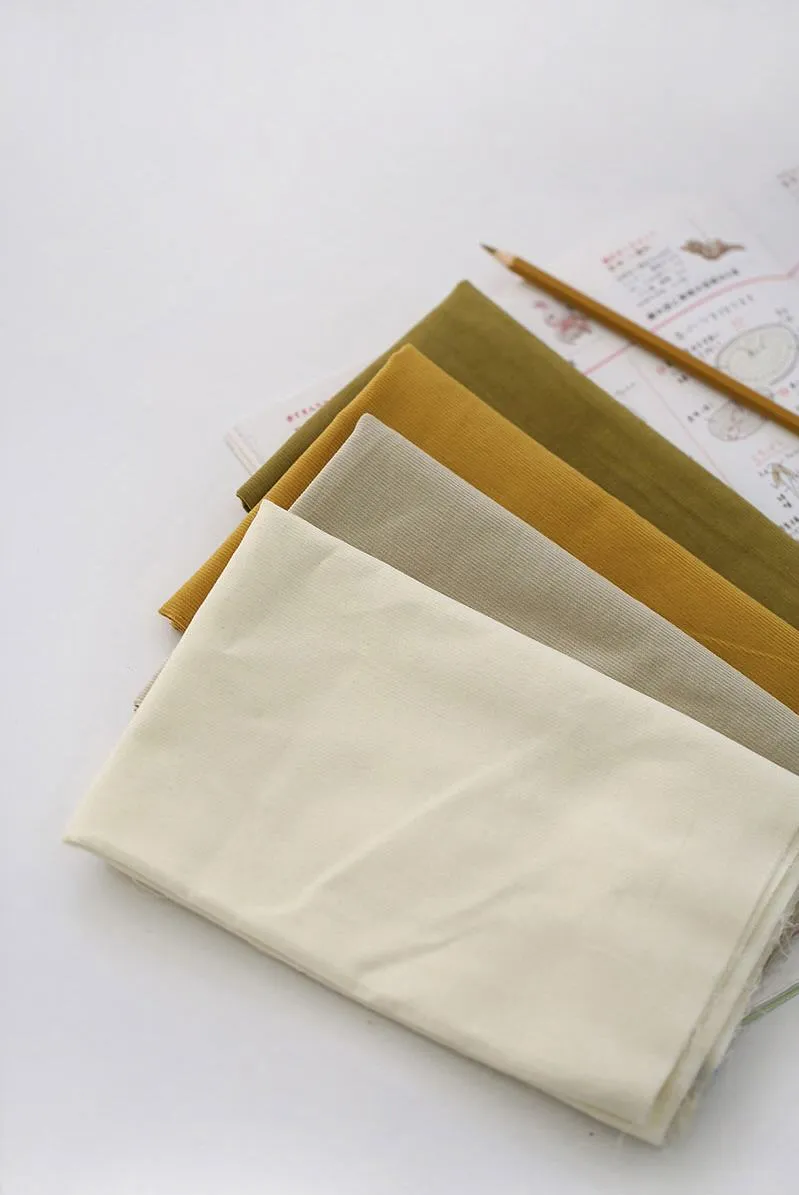 Pinwale Cotton Corduroy, Ivory, Beige, Brown, Mustard, Olive Green Fine Wale Cotton Corduroy Fabric By the Yard Quality Korean Fabric /80356