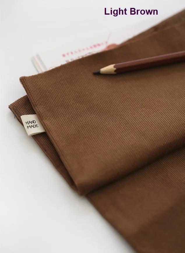 Pinwale Cotton Corduroy, Ivory, Beige, Brown, Mustard, Olive Green Fine Wale Cotton Corduroy Fabric By the Yard Quality Korean Fabric /80356