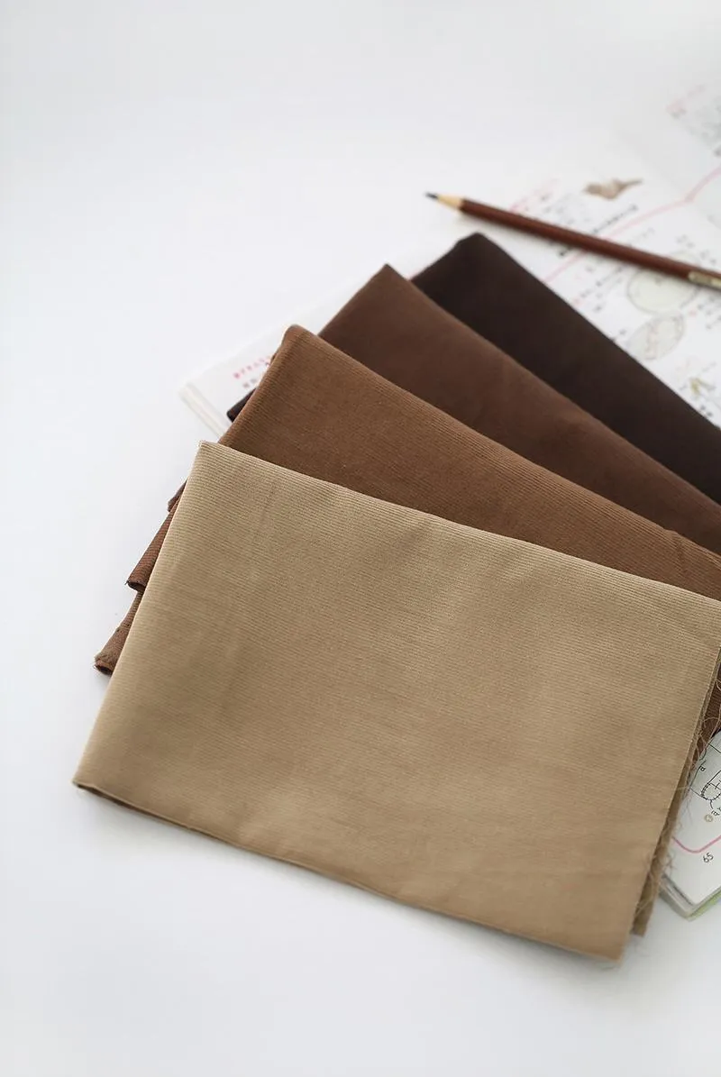 Pinwale Cotton Corduroy, Ivory, Beige, Brown, Mustard, Olive Green Fine Wale Cotton Corduroy Fabric By the Yard Quality Korean Fabric /80356
