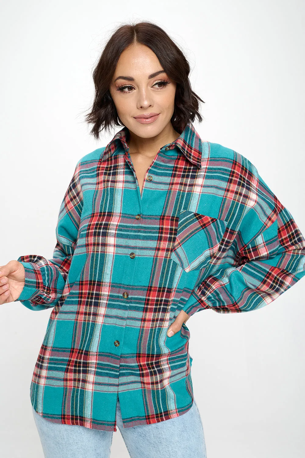 PLAID SHIRT BUTTON DOWN